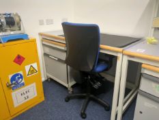 Work Station Desk & Desk Tidy & Chair.