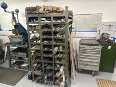 Metal Storage Rack and Contents