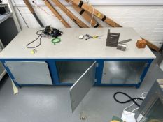 Metal & Wood Top Storage Cabinet