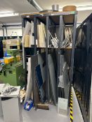 Metal Sheet Storage Rack & Contents