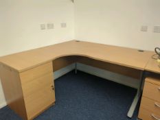 2 x Corner Desk & Desk Tidy