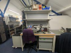 Workstation Desk Tidy & Chair with Strip lighted Work Desk