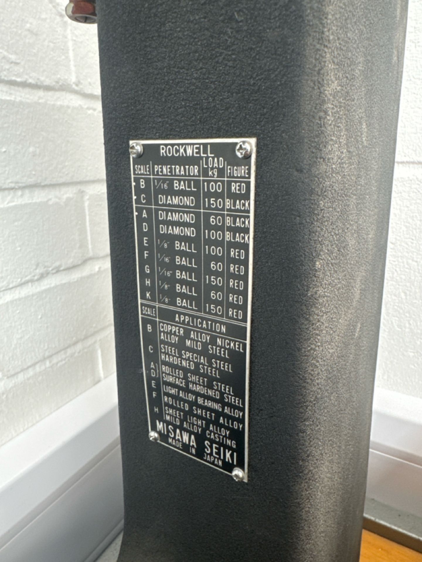 Misawa Seiki Hardness Tester - Image 7 of 7