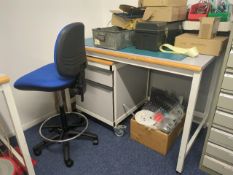 Workstation Desk & Desk Tidy & Chair.