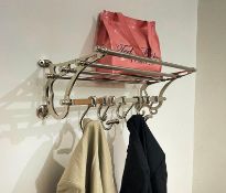 Boxed New Cast Nickel Designer Coat/Hat Wall Stand