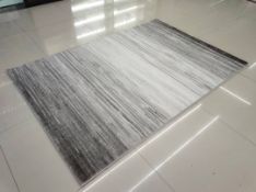 New Huge 2.3M Abstract Grey And White Striped Patterned RugÊ