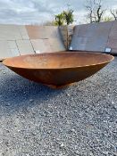Huge 1M Diameter Contemporary Rustic Fire PitLog Burner Fire PitOn Base