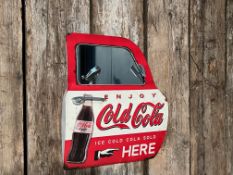 New Boxed Large Metal Coca Cola Car Door Mirror (Approx 50Cm X 42Cm)