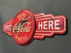 Large Coca Cola Wall Sign (85Cm X 40Cm)