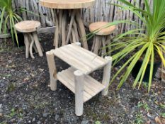 Large Unpolished Outdoor Bamboo Table/Seat