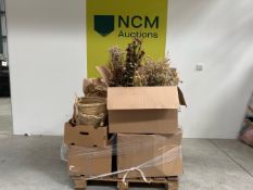 Pallet Of Assorted Artificial Flowers