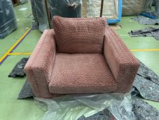 Costello Armchair In Pomegranate Bubble Velvet