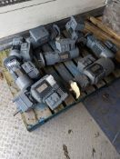 5 x SEW EURO Drive (3 phase) 415v electric motors - mixed ratings, unused.