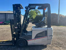 NISSAN - 1.5 Tonne, 3 Wheel Electric Forklift Truck (13k hours)