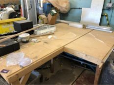 NO RESERVE Large Wooden Work Desk With Space For Power Board Attachment