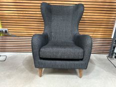 Sits High Back Fabric Armchair