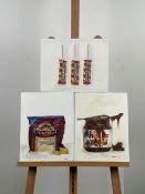 Artwork Set Of 3 Paintings