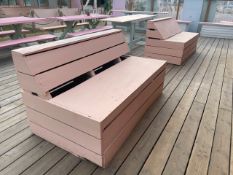 Outdoor Wooden Seat x 2
