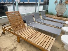 Wooden Reclining Sun Bed