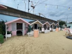 5 Beach Huts & Picket Fence