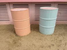 Pair Of Drum Bar Tables