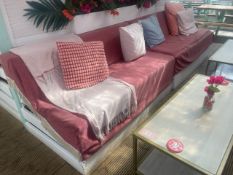 **NOW NO RESERVE** Pair Of Small White Wooden Sofas