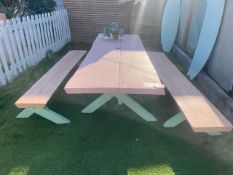 Table & Two Benches