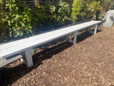 **NOW NO RESERVE** Pair Of Long White Benches