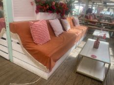 **NOW NO RESERVE** Pair Of Small White Wooden Sofas