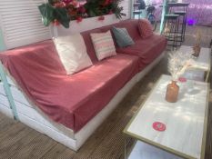 Pair Of Small White Wooden Sofas