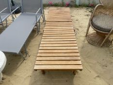 Wooden Reclining Sun Bed