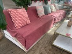 **NOW NO RESERVE** Pair Of Small White Wooden Sofas