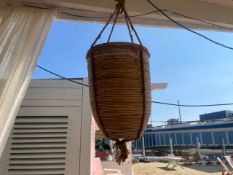 **NOW NO RESERVE** Cane Decorative Hanging Planter