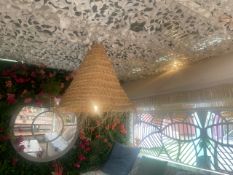 4 x Straw Cone Lampshades