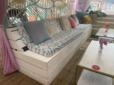 **NOW NO RESERVE** White Wooden Sofa