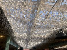 **NOW NO RESERVE** Fire Retardant White Camouflage Netting Panels 3m x 3m