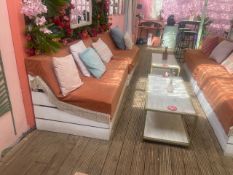 **NOW NO RESERVE** Pair Of Small White Wooden Sofas