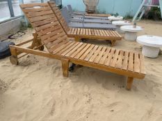 Wooden Reclining Sun Bed