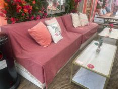 Pair Of Small White Wooden Sofas