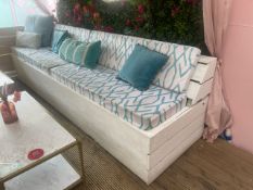 **NOW NO RESERVE** White Wooden Sofa