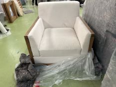 Chester Armchair In Alabaster Brushed Linen Cotton
