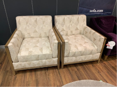 Chester Armchairs In Desert Pyramid Textured Weave