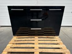 Black Gloss Wooden Drawer Unit