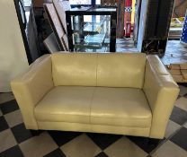 2 Seat White Sofa