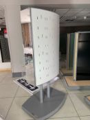 White Slotted Display With Side Mirror