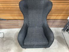 Sits High Back Fabric Armchair