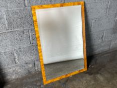 Polished Wood Effect Mirror