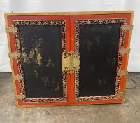 Wooden Oriental Design Storage Cabinet