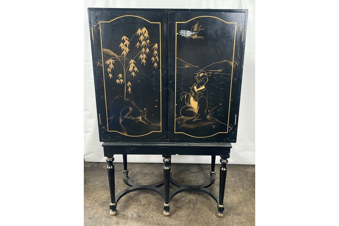 Antique Oriental Design Cabinet - Image 2 of 12