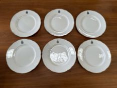 Claridges Branded Dinner Plates x6